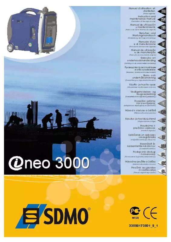 Mode d'emploi SDMO NEO 3000 2600W