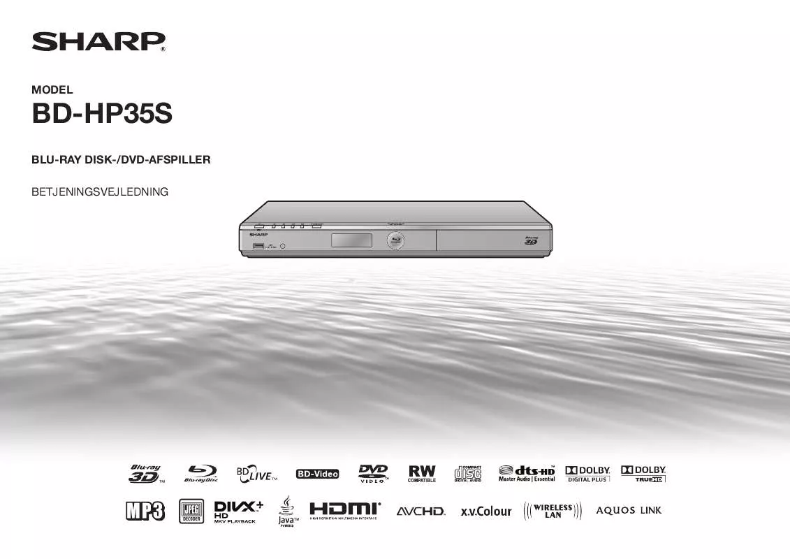 Mode d'emploi SHARP BD-HP35S