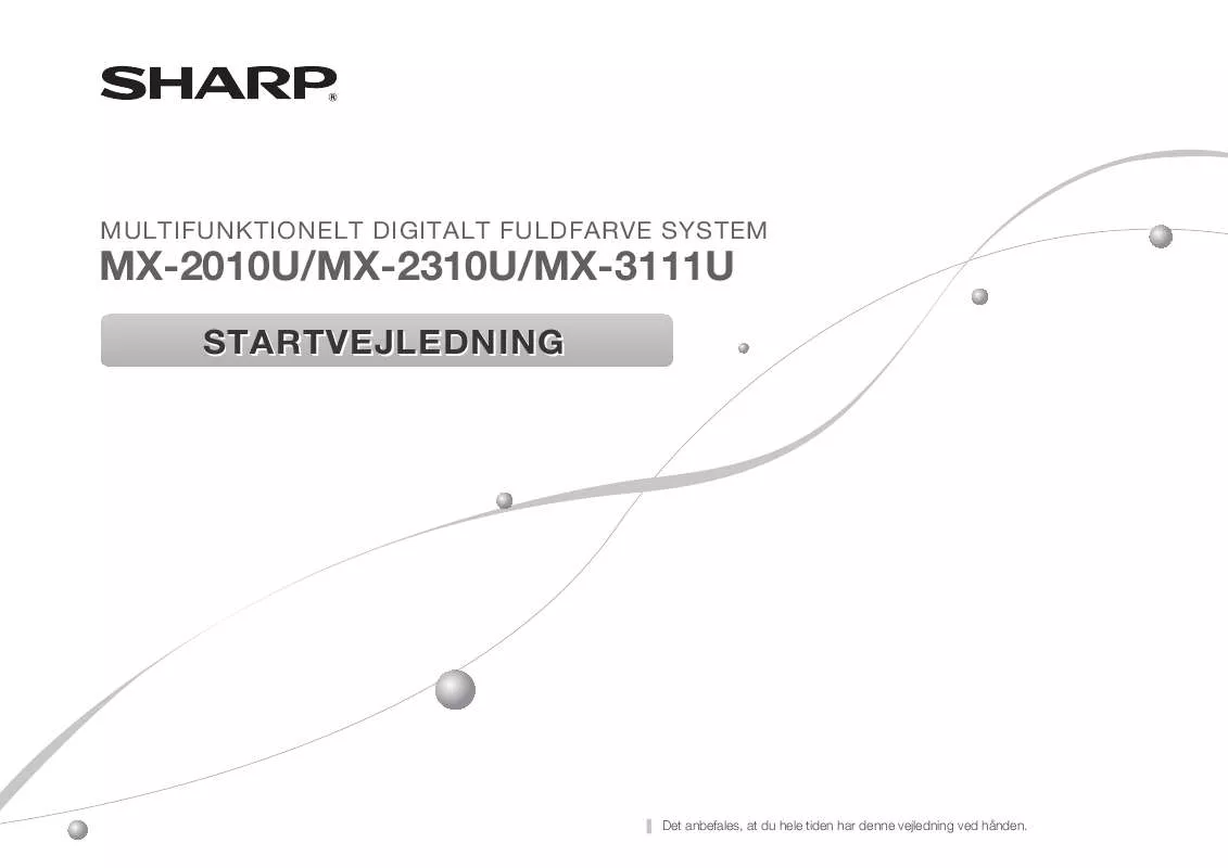 Mode d'emploi SHARP MX-3111U