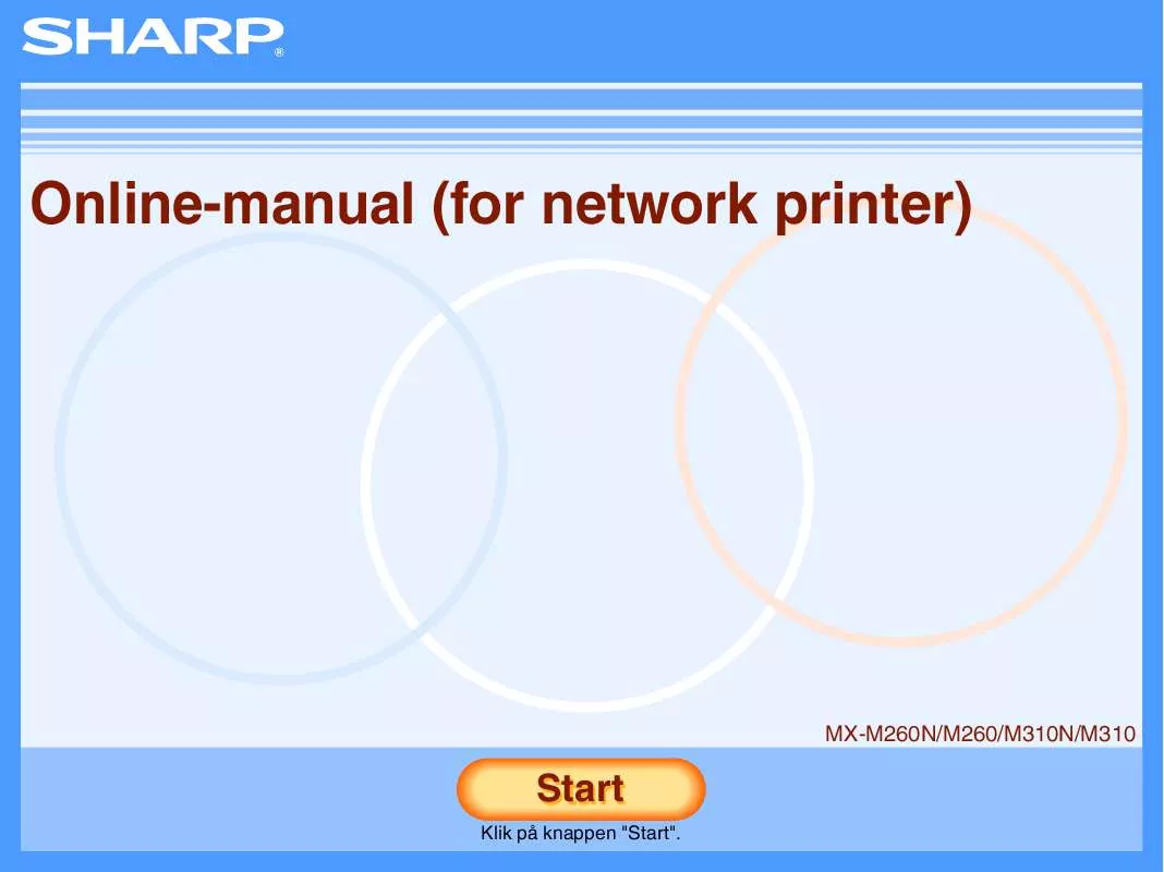 Mode d'emploi SHARP MX-M310N