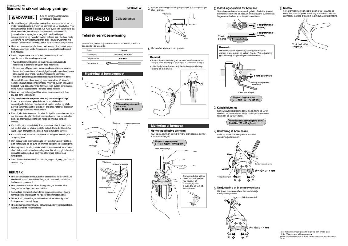 Mode d'emploi SHIMANO BR-4500