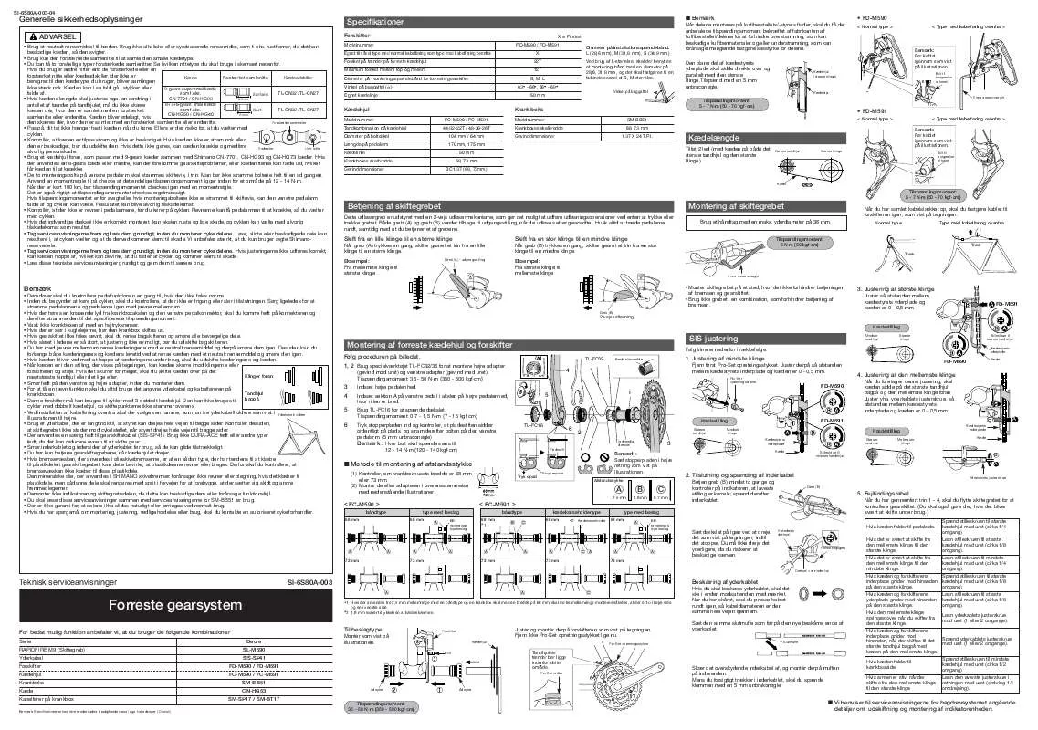 Mode d'emploi SHIMANO DEORE