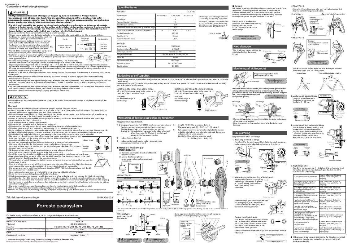 Mode d'emploi SHIMANO SI-5KA0A-002