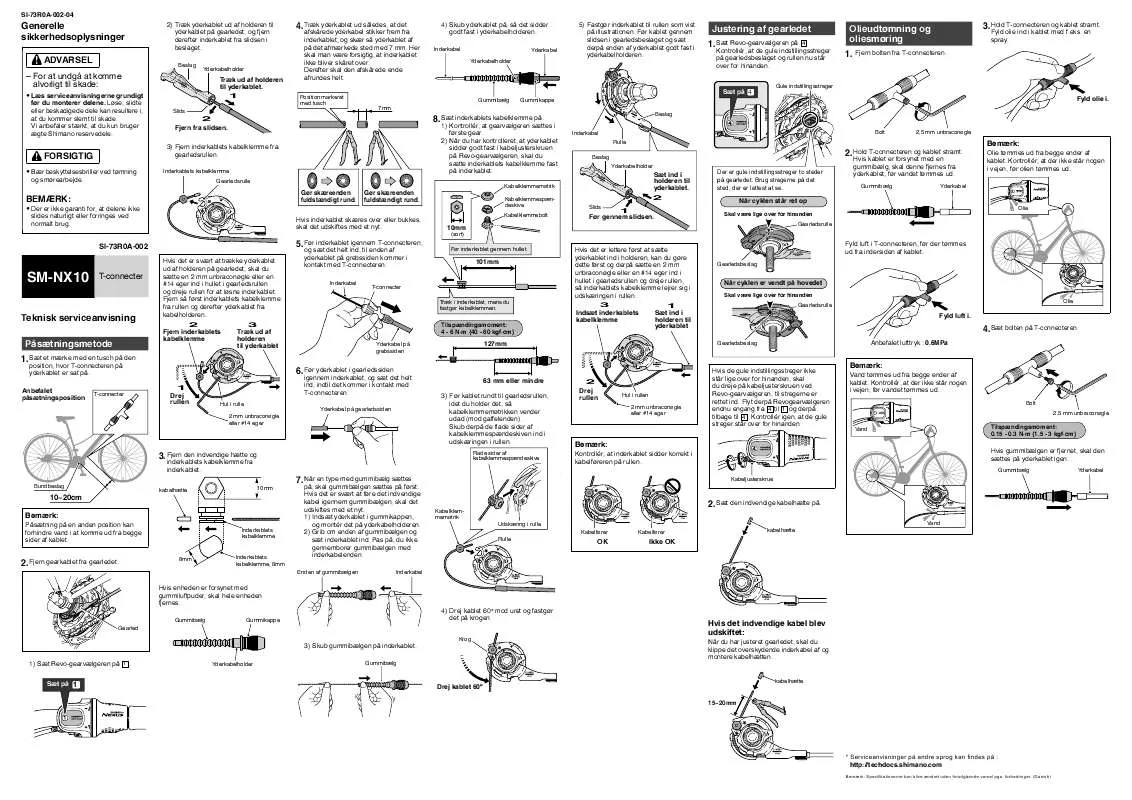 Mode d'emploi SHIMANO SM-NX10