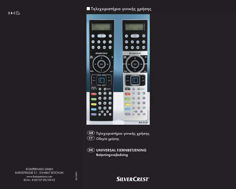 Mode d'emploi SILVERCREST KH2157