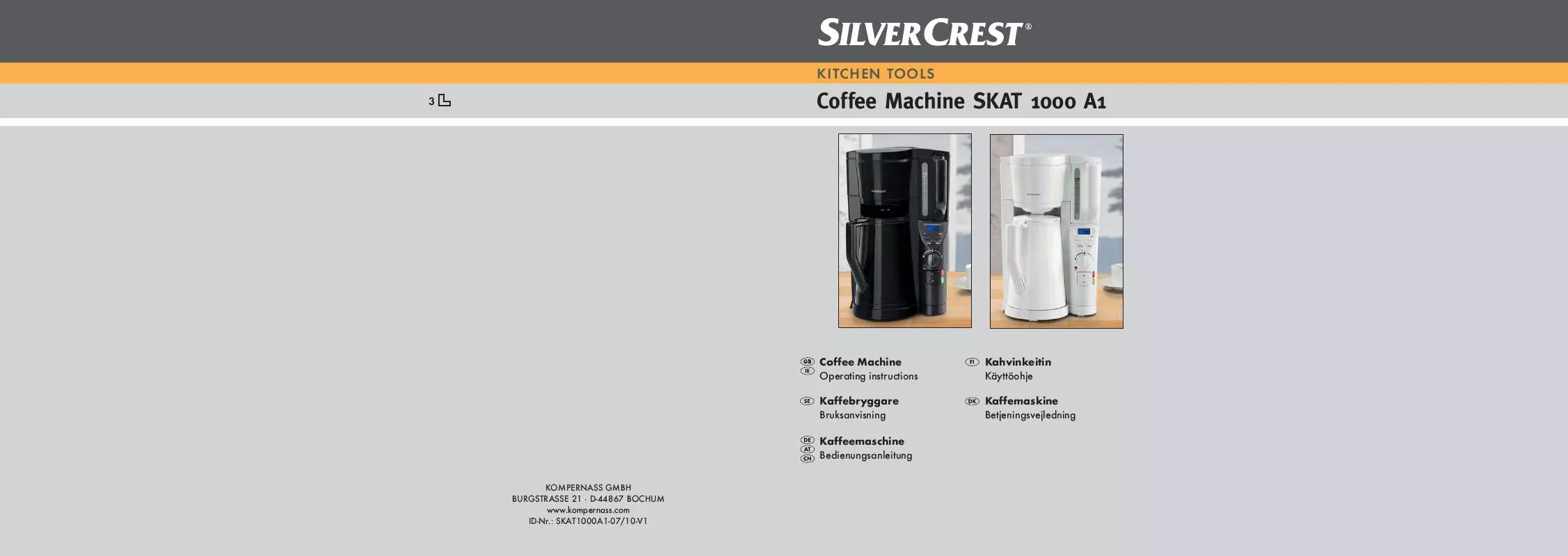 Mode d'emploi SILVERCREST SKAT 1000 A1