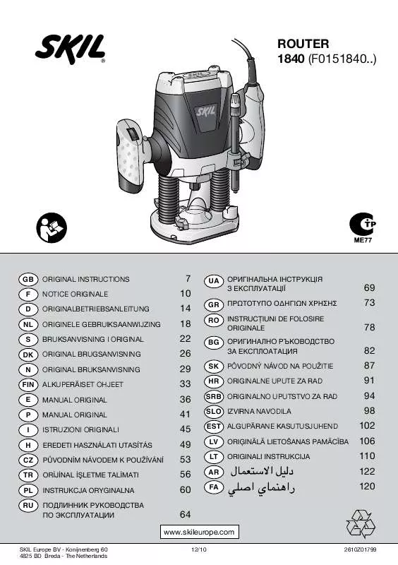 Mode d'emploi SKIL 1840