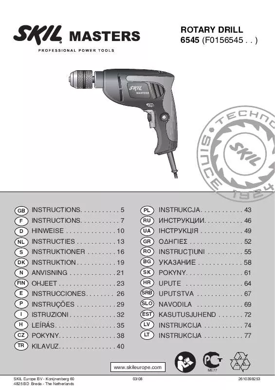 Mode d'emploi SKIL 6545