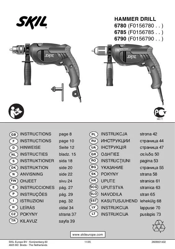 Mode d'emploi SKIL 6780