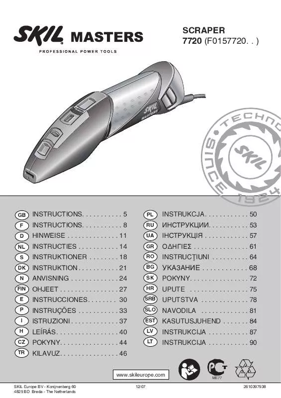 Mode d'emploi SKIL 7720