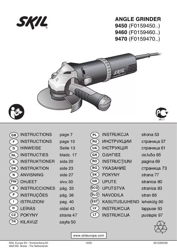 Mode d'emploi SKIL 9450