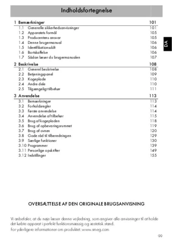 Mode d'emploi SMEG A1BL-9