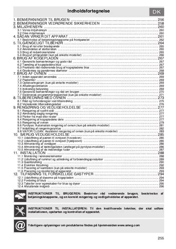 Mode d'emploi SMEG C92GPX8