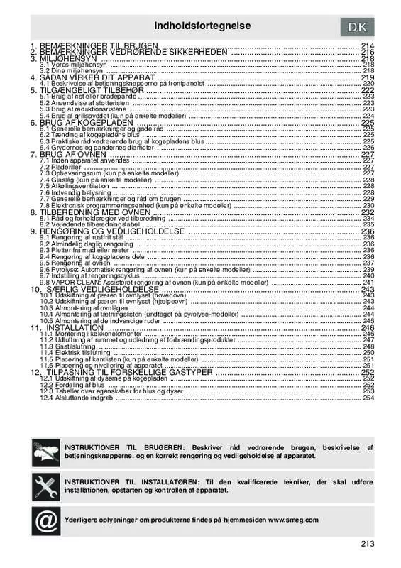 Mode d'emploi SMEG GM93X9