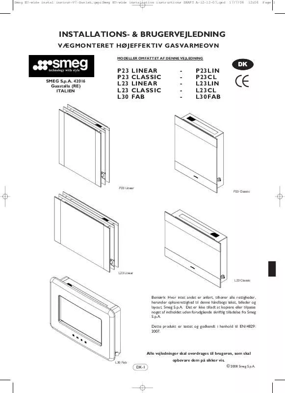 Mode d'emploi SMEG L23CLP