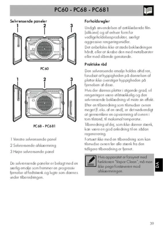 Mode d'emploi SMEG PC68