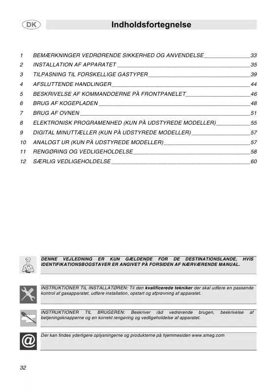 Mode d'emploi SMEG SUK62MX8