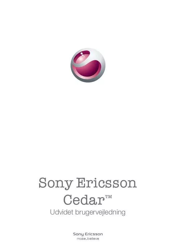 Mode d'emploi SONY ERICSSON CEDAR