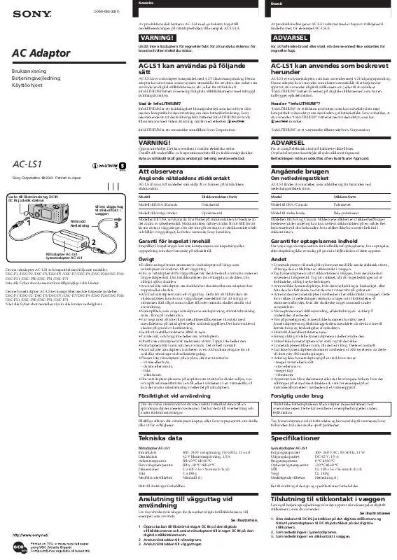 Mode d'emploi SONY AC-LS1