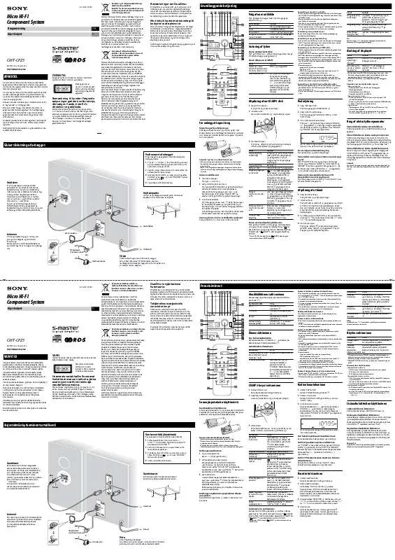 Mode d'emploi SONY CMT-CPZ3