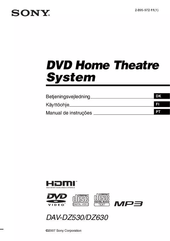 Mode d'emploi SONY DAV-DZ530