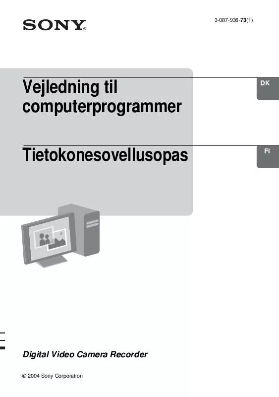 Mode d'emploi SONY DCR-HC18E