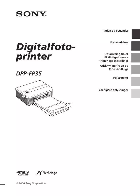 Mode d'emploi SONY DPP-FP35