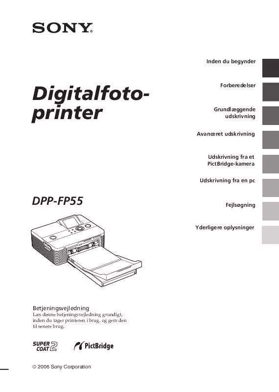 Mode d'emploi SONY DPP-FP55