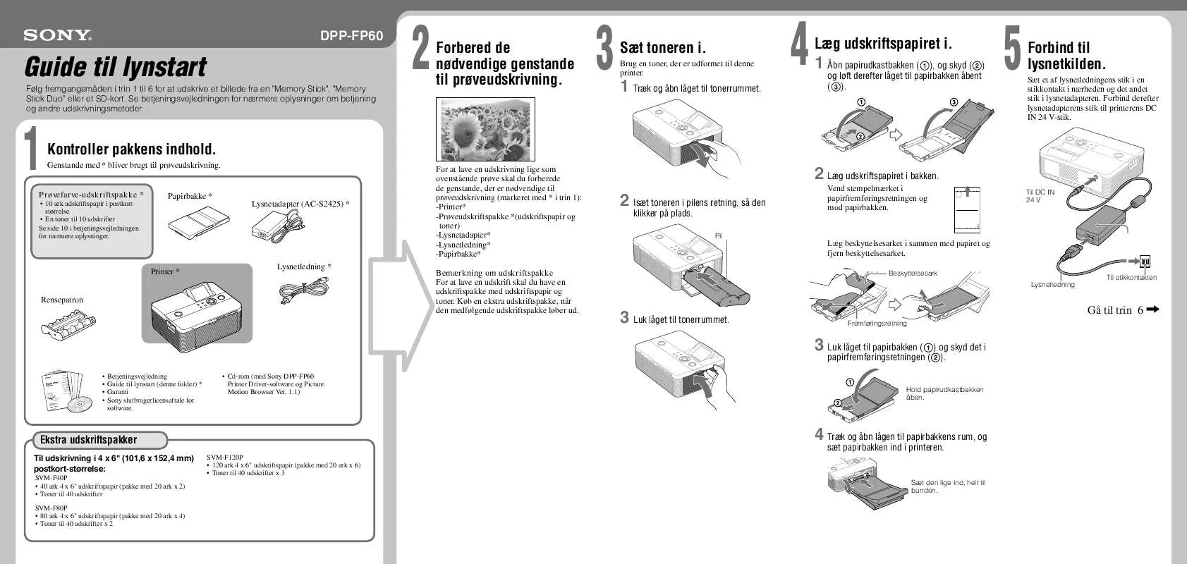 Mode d'emploi SONY DPP-FP60