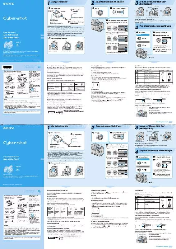 Mode d'emploi SONY CYBER-SHOT DSC-H2