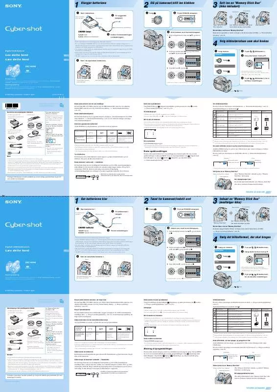 Mode d'emploi SONY CYBER-SHOT DSC-H5