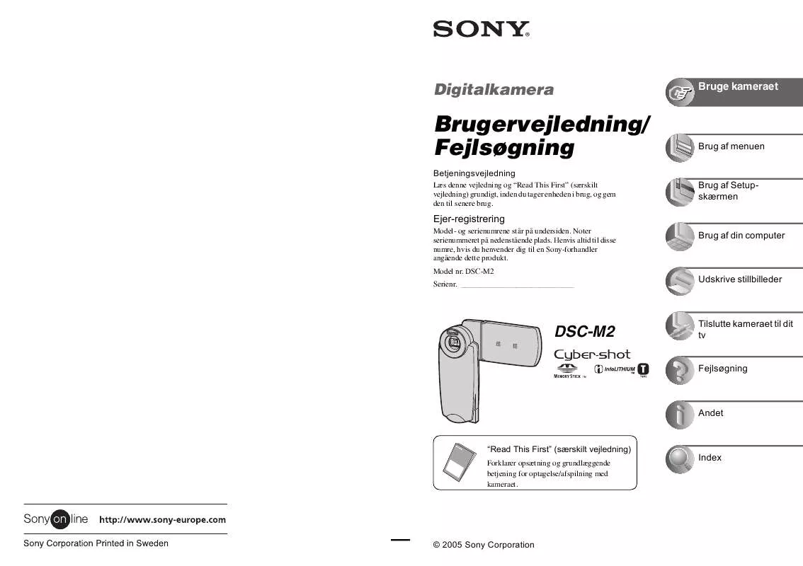 Mode d'emploi SONY DSC-M2