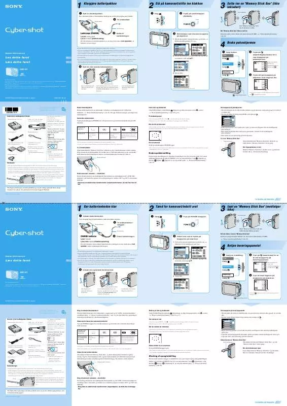 Mode d'emploi SONY CYBER-SHOT DSC-N1