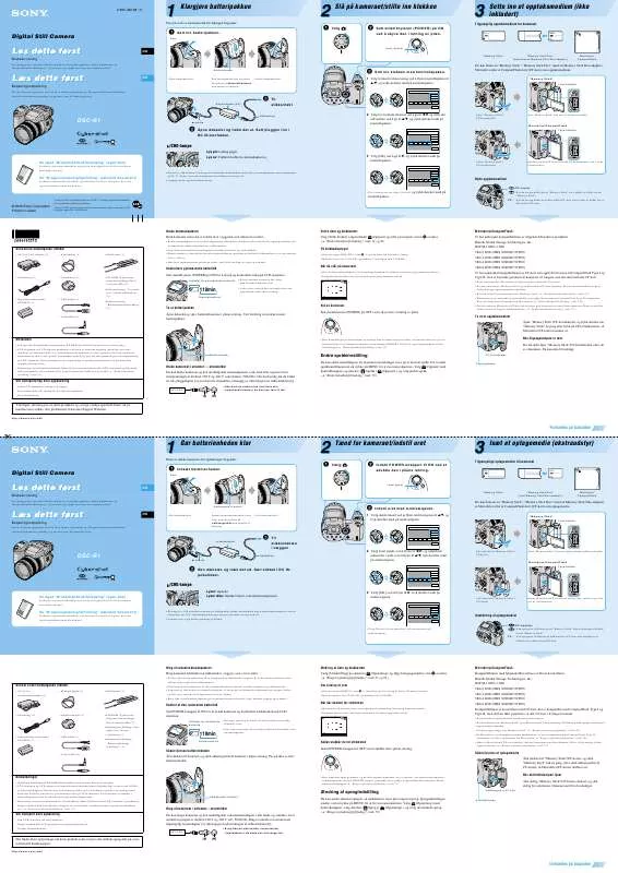 Mode d'emploi SONY CYBER-SHOT DSC-R1