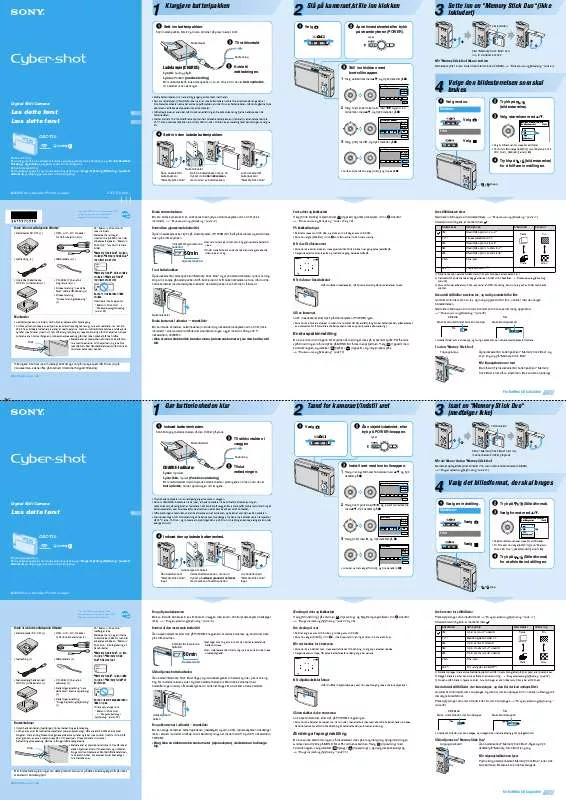 Mode d'emploi SONY CYBER-SHOT DSC-T30