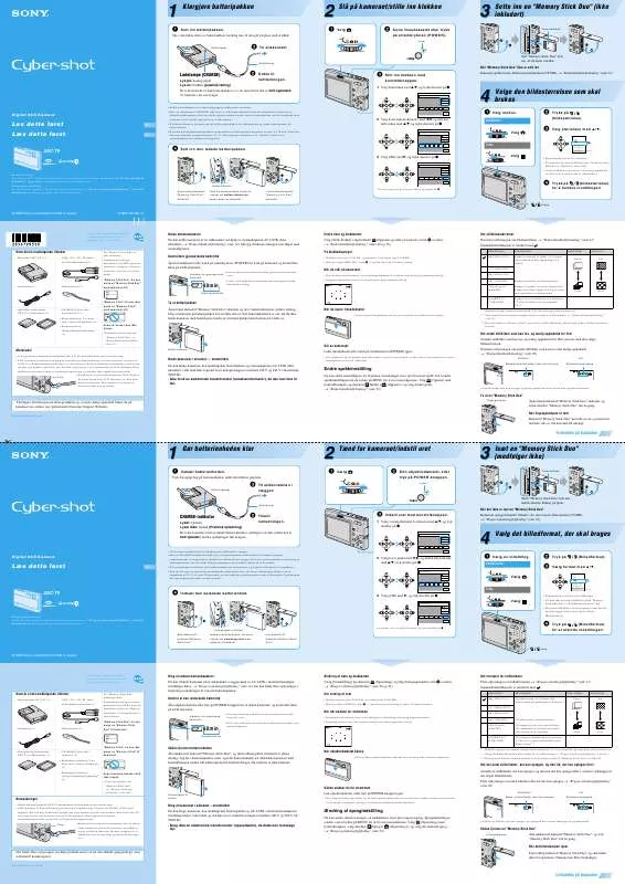 Mode d'emploi SONY CYBER-SHOT DSC-T9