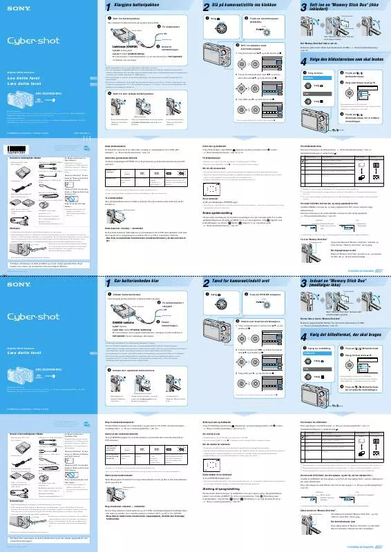 Mode d'emploi SONY CYBER-SHOT DSC-W30