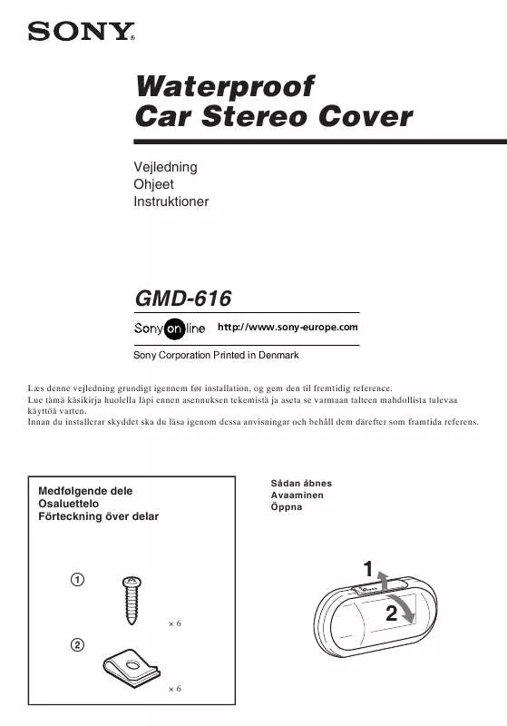 Mode d'emploi SONY GMD-616