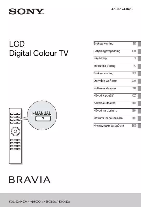 Mode d'emploi SONY KDL-40HX803