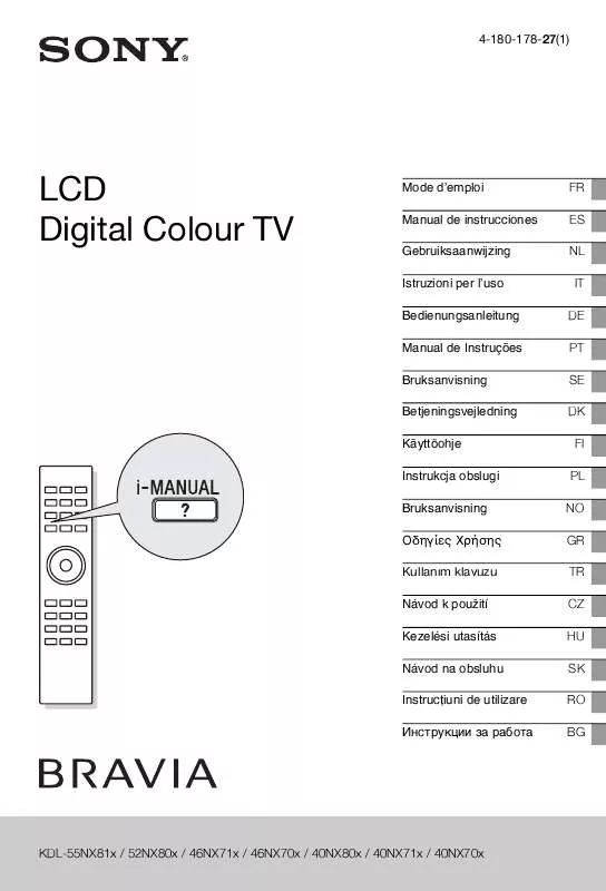 Mode d'emploi SONY KDL-40NX710