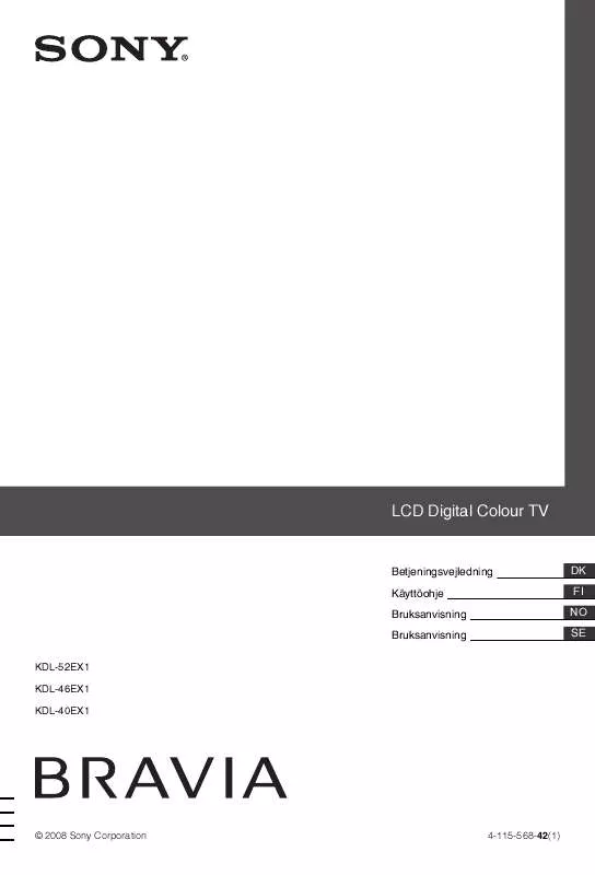 Mode d'emploi SONY KDL-46EX1