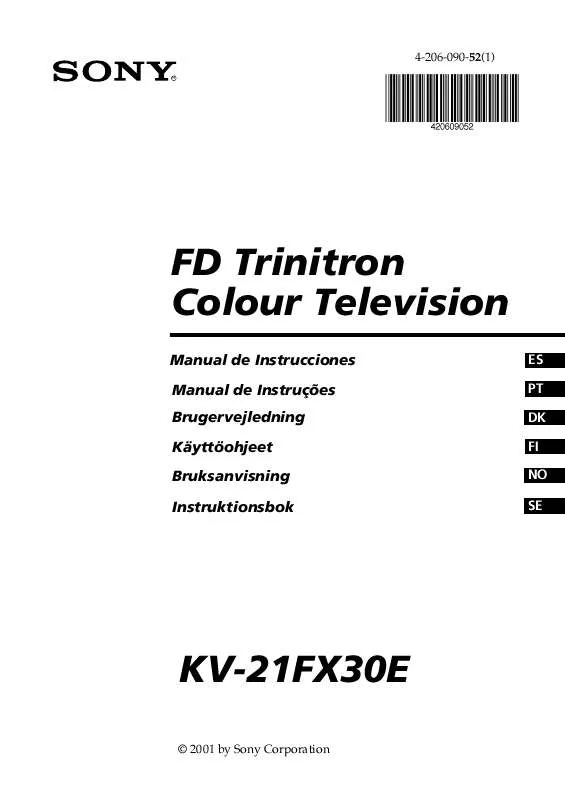 Mode d'emploi SONY KV-21FX30E