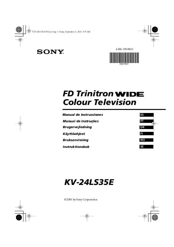 Mode d'emploi SONY KV-24LS35E