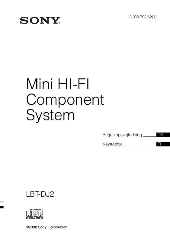 Mode d'emploi SONY LBT-DJ2I