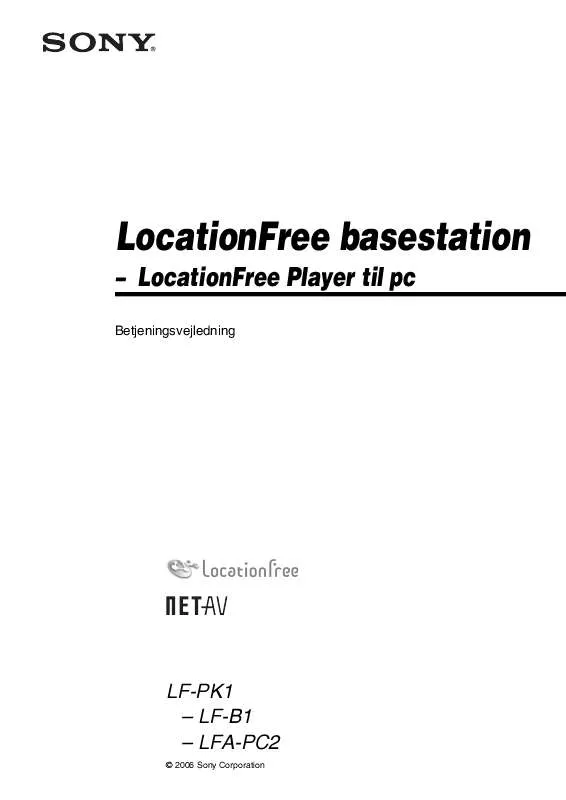 Mode d'emploi SONY LF-PK1