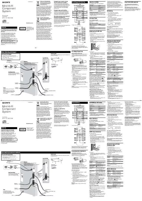 Mode d'emploi SONY MHC-EC68