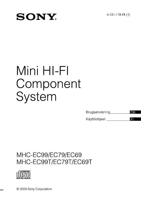 Mode d'emploi SONY MHC-EC69