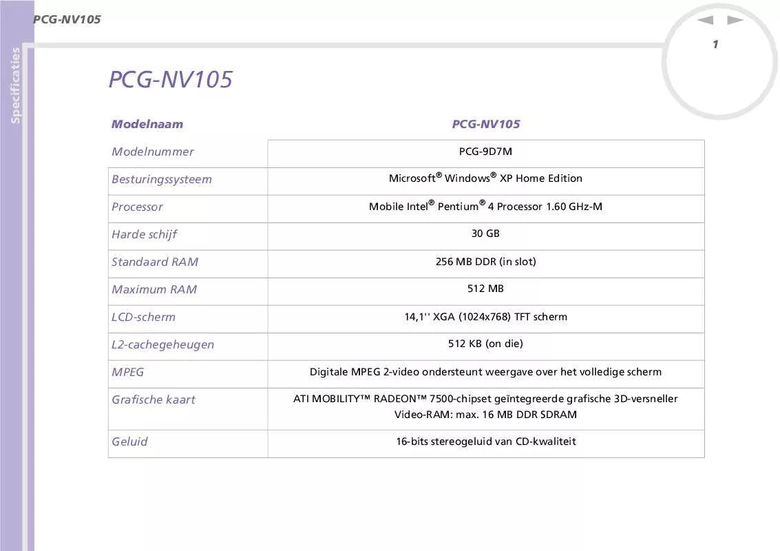 Mode d'emploi SONY SS-MB105