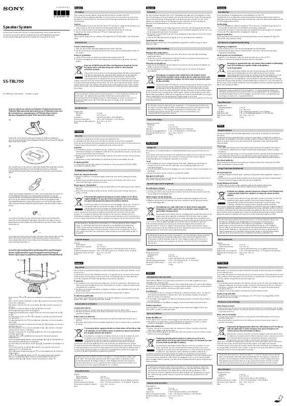 Mode d'emploi SONY SS-TBL700