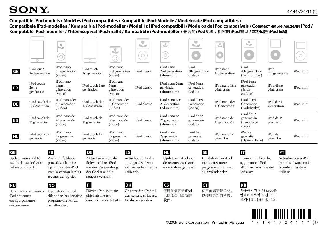 Mode d'emploi SONY TMR-BT8IP